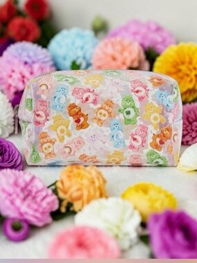 Skinnydip London Care Bears clear Cosmetic Bag NWT